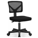 Sweetcrispy Small Office Desk Chair, Ergonomic Low
