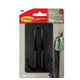 Command X-Large Matte Black Triple Hook, 1 Hook, 3