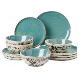 Stoneware Dinnerware Set, 12 Piece Service for 4,