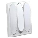 JR Products 13595 White SPST Modular On/Off Triple