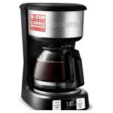 Gourmia Drip Coffee Maker   5 Cup, One-Touch Brew,