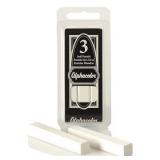 Quartet Alphacolor Round Soft Pastels, White, 3 Pa