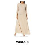 J Kara Womens Scoop Neck 3/4 Sleeves Long Dress