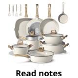 Bazova 25 Pcs Pots and Pans Set Non Stick Ceramic