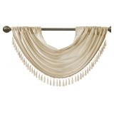 Elena Waterfall Embellished Rod Pocket Valance, Fa