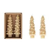 Creative Co-Op Unscented Tree Shaped Taper Candles