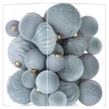 Flocked Ornaments for Christmas Tree Decorations -