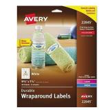 Avery Durable Waterproof Wraparound Rectangle Labe