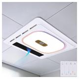 4-in-1 Bathroom Exhaust Fan with 1800W Heater, LED