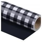 WRAPAHOLIC Reversible Wrapping Paper Roll - Black