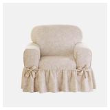SureFit Essential Twill Ruffled Chair Slipcovers,