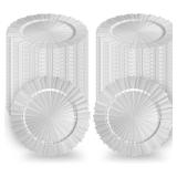 Silver Charger Plates Bulk 100Pcs - 13' Elegant Si