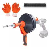 Drain Auger 25 ft. Plumbing Snake Clog Remover wit