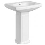25-1/2 x 19-5/8 in. Pedestal Sink Base in White