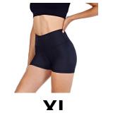 LA DEARCHUU Womens High Waisted Yoga Shorts,Scrunc