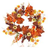 Fall Wreaths for Front Door Artificial Harvest Wre