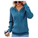 CiCiBird Women Fall Hoodies Sweater Knit V Neck To
