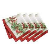 Elrene Home Fashions Holly Traditions Holiday 4-Pa