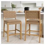 Nathan James Cohen 24 in. Natural Brown Wood Mid-C