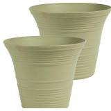 The HC Companies Sedona Round Self-Watering Pot -