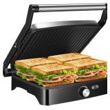 OSTBA Panini Press Grill with Adjustable Temperatu