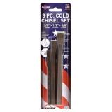 3 PC Cold Chisel Set, Carded