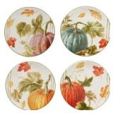 9' Earthenware Autumn Harvest Dessert Plates - Cer