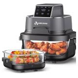 Arecovas 4-in-1 Portable Glass Air Fryer, 140 400