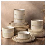 GBHOME Stoneware Dinnerware Sets for 8,Round React