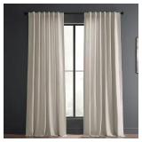 Mist Grey Solid Rod Pocket Room Darkening Curtain