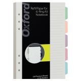 Oxford A5 Refill Paper, 6 Ring Lined Paper with Pa