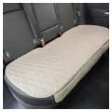 Universal Auto Faux Linen Back Car Seat Cover Beig