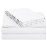 Amazon Basics Deluxe Microfiber Striped Sheet Set,