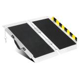 Portable Wheelchair Ramp 2FT, Non-Slip Aluminum Fo