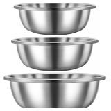 Domensi Set of 3 Extra Large Stainless Steel Mixin