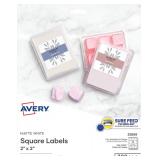 White Print-to-The-Edge Square Labels with Sure Fe