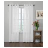 Arm & Hammer 108-in White Sheer Grommet Single cur