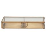 Creative Co-Op Brass & Glass Display Box