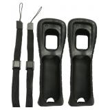 Ambertown 2 x Black Silicone Skin Case Cover with