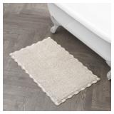 Laura Ashley Heathered Crochet Border 100% Cotton