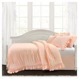 Lush Decor Reyna Soft Knitted Ruffle Blanket/Cover