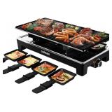 CUSIMAX Raclette Grill Electric Grill Table, Porta