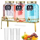 Lallisa 3 Pcs 2.5 Gallon Beverage Dispensers for P