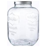 8L Glass Jar with Stainless Steel Screw Lid, Mouth