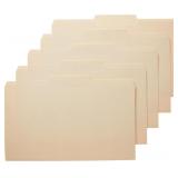 Amazon Basics Sturdy Manila File Folders, 1/3 Tabs