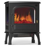 Sweetcrispy Freestanding Electric Fireplace Heater