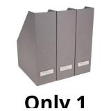 Set of 3 Viktoria Magazine File Gray - Bigso Box o