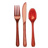 Creative Converting Premium Plastic Glitz Red Glit