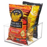 iDesign Linus Plastic Storage Bin with Handles for