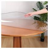 RostiKong 60 Inch Clear Round Table Cover Protecto